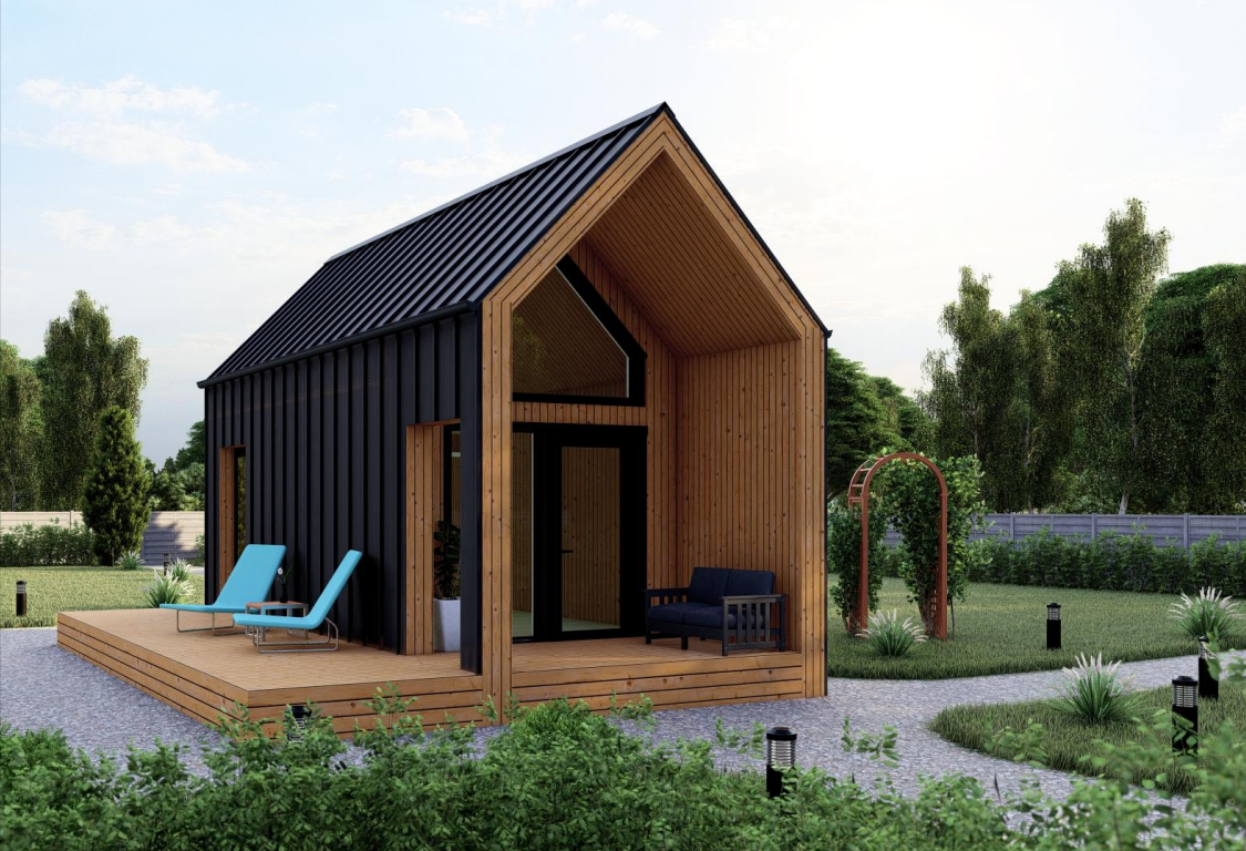 Проект жилого дома БАРНХАУС 21АФ01.00-ОС-3,5х8,0-28 м²