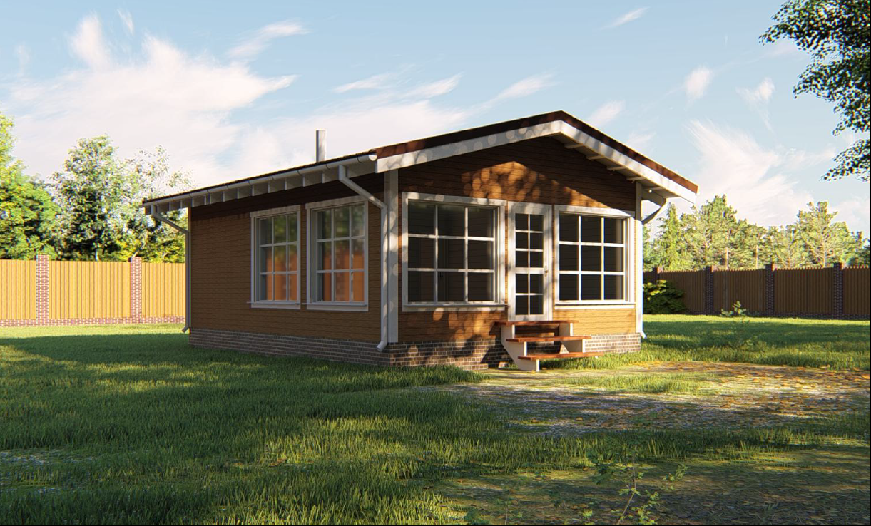 Бюджетный проект загородного дома 6,0х8,0-48 м²