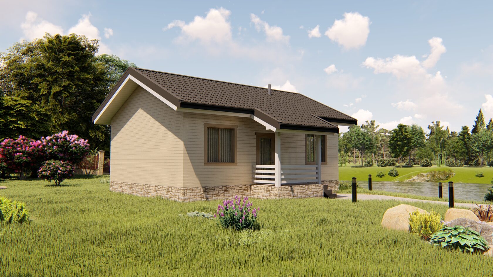 Проект Одноэтажного дома 6,0х9,0-58 м²