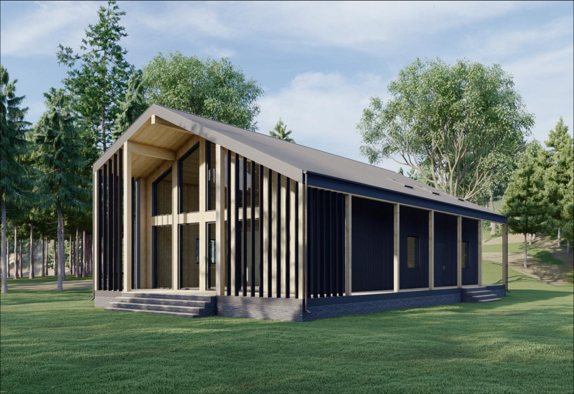 Проект Просторного дома в стиле Барн 10,5х17,9-273м²