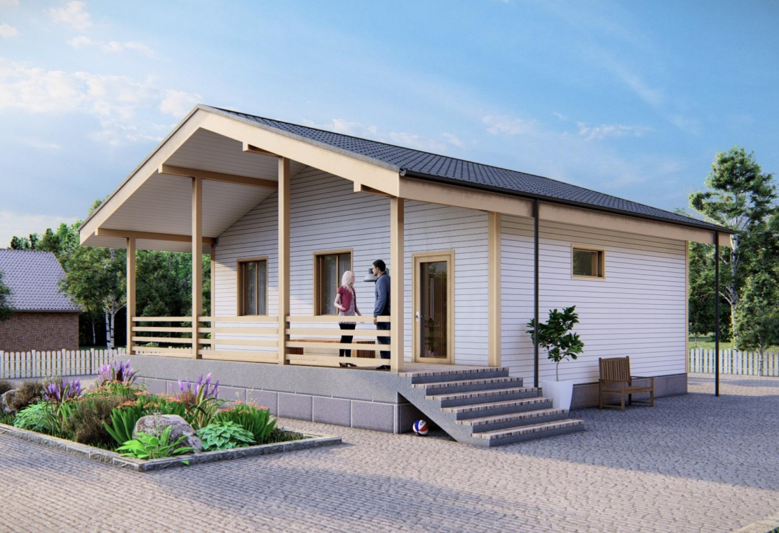 Интересный проект загородного дома 10,0х9,0-90 м²