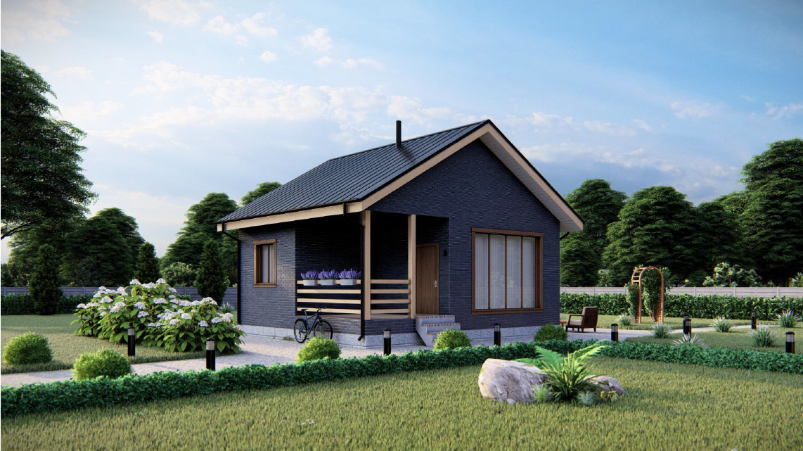 Проект загородного дома 7,0х8,0-56 м²