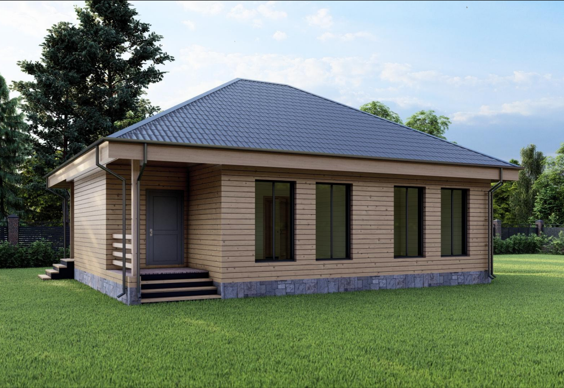 Проект Одноэтажного загородного дома 9,3х13,0-112 м²