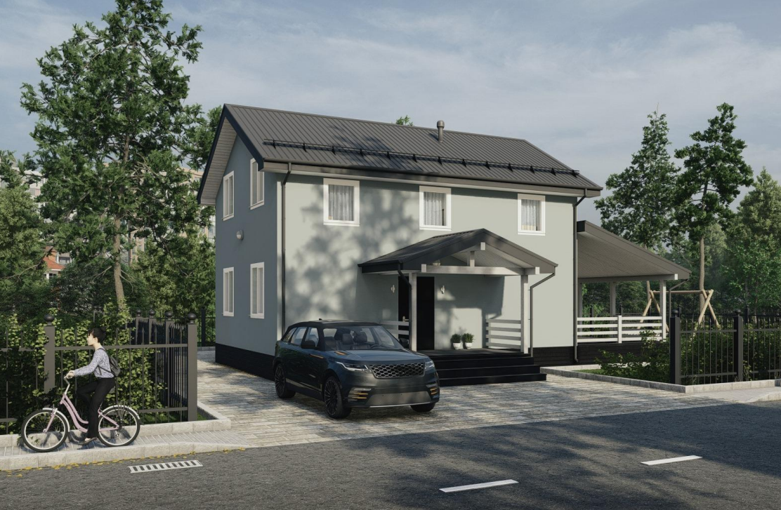 Проект Двухэтажного дома 10,91х13,73-173м²