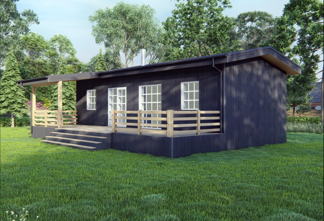 Проект Жилого дома в стиле минимализма. 8,0х11,0-91 м²