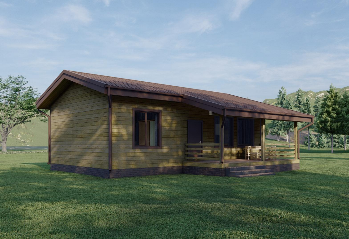 Проект одноэтажного дома 9,4х11,0-92 м²