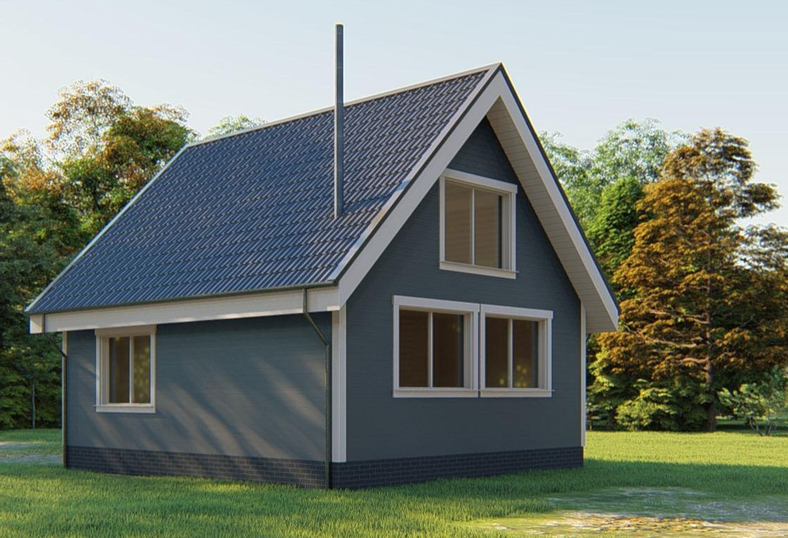 Проект Небольшого, загородного дома 8,0х7,0-112 м²