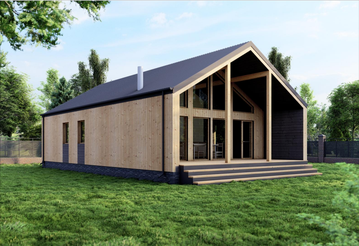 Проект загородного дома 8,0х13,6-118 м²