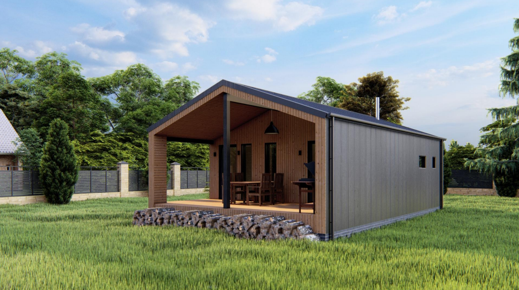 Проект в стиле Барн Хаус 6,5х7,5-68 м²