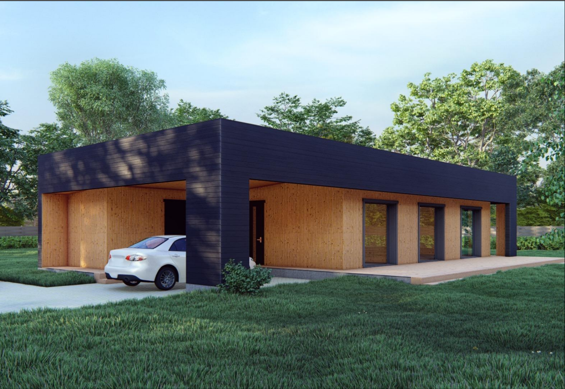 Проект Стильного современного дома 11,2х18,6-208 м²