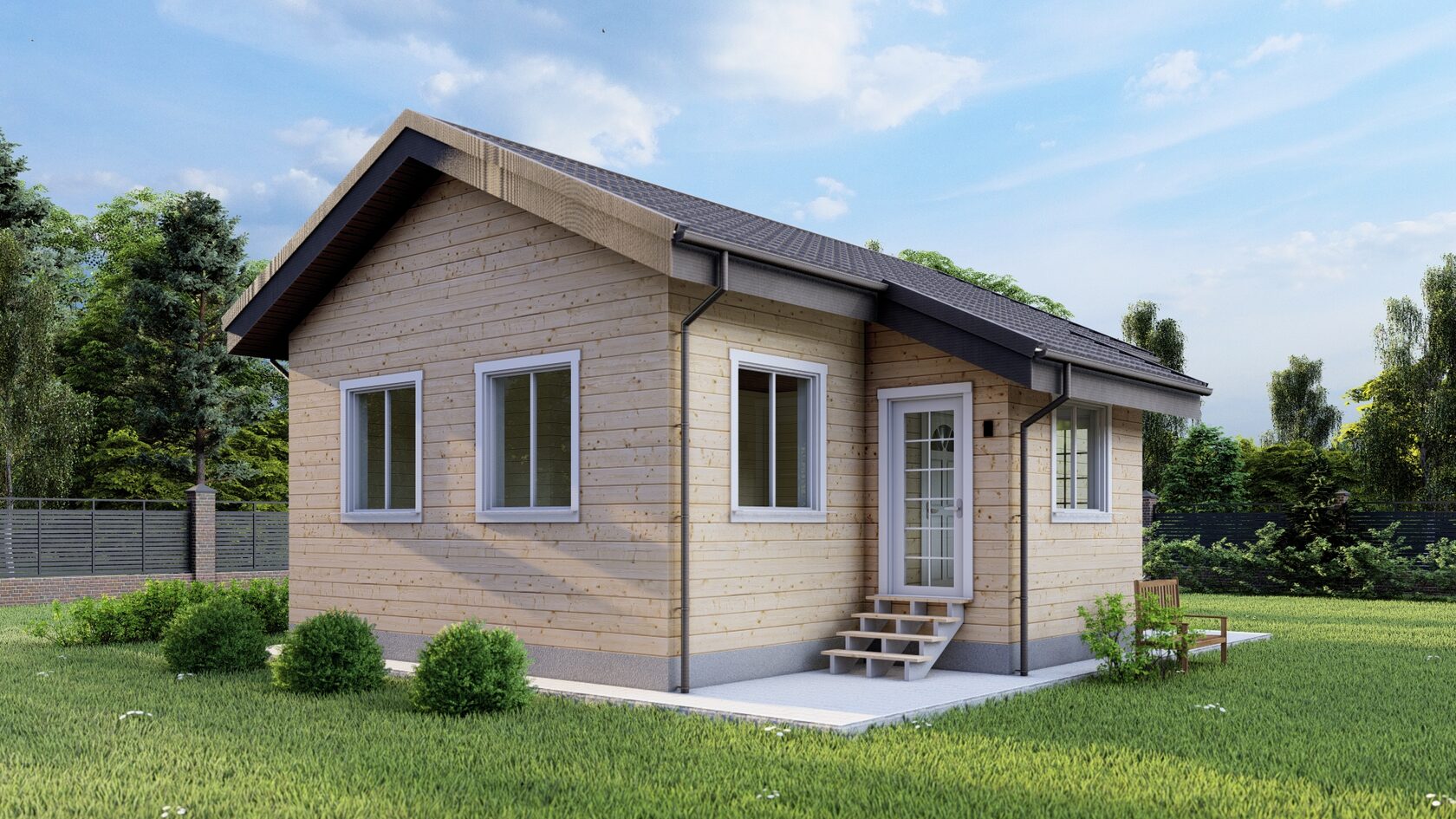 Проект Загородного каркасного дома 6,0х9,0-59 м²