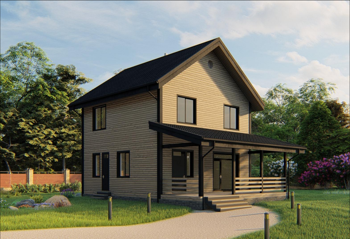 Классический проект двухэтажного дома 8,0х11,0-152 м²