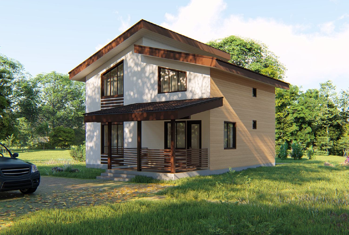 Проект дома для большой семьи 8,4х8,9-168 м²